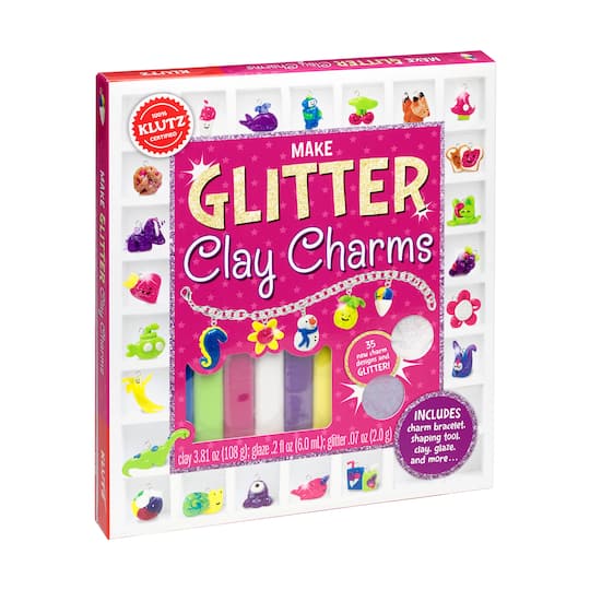 Klutz Make Glitter Clay Charms Jewelry Kit, One Size, Multiple Colors